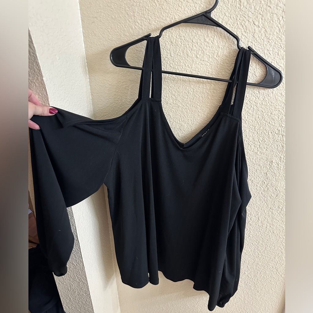 Torrid Black Cold Shoulder Blouse